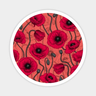 Red Poppies Magnet